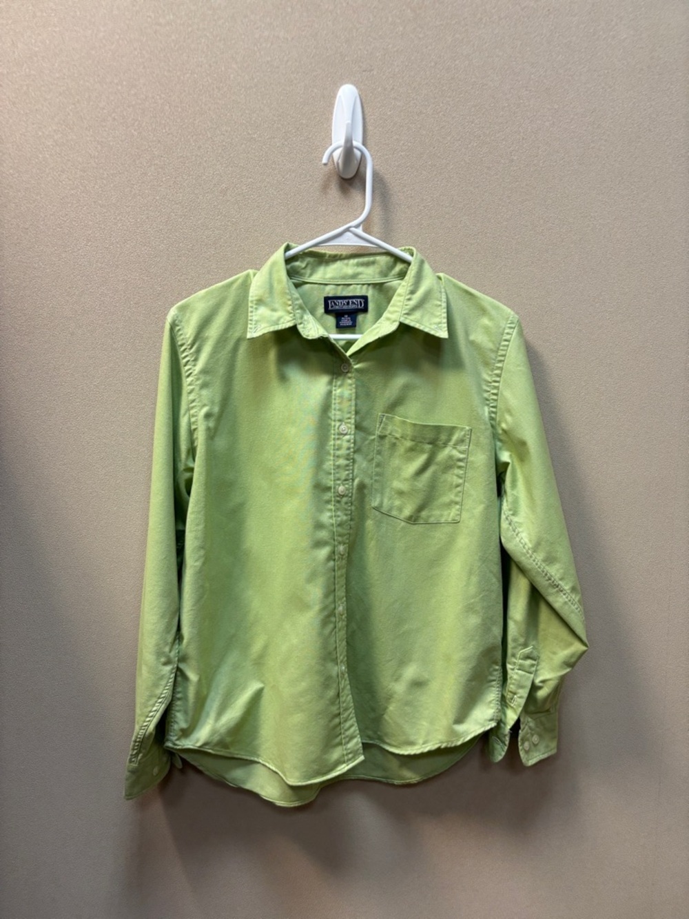 Lands' End Button-Down Shirt in Lime